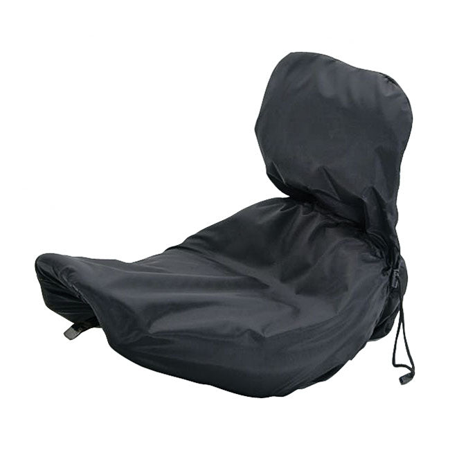 Rain Cover Black For Solo Seats With Rider Backrest