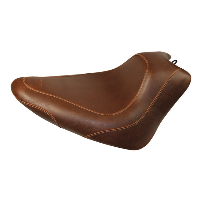 Wide Tripper Solo Seat Brown For 11-13 Softail FXS Blackline