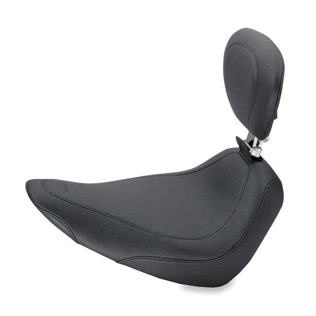 Wide Tripper Solo Seat With Rider Backrest Black For 84-06 Softail With Up To 150 stock Tire (Excl. Deuce) (NU)