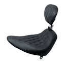 Wide Tripper Solo Seat With Rider Backrest Black Diamond For 84-06 Softail With Up To 150 stock Tire (Excl. Deuce) (NU)