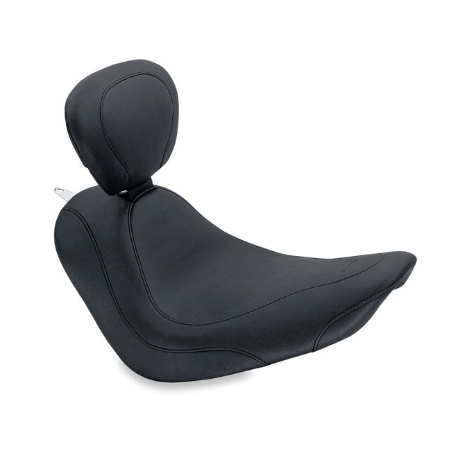 Wide Tripper Solo Seat With Rider Backrest Black For 06-10 FXST