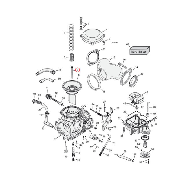 Needle Jet Mid-Range CV Carburetor N72S