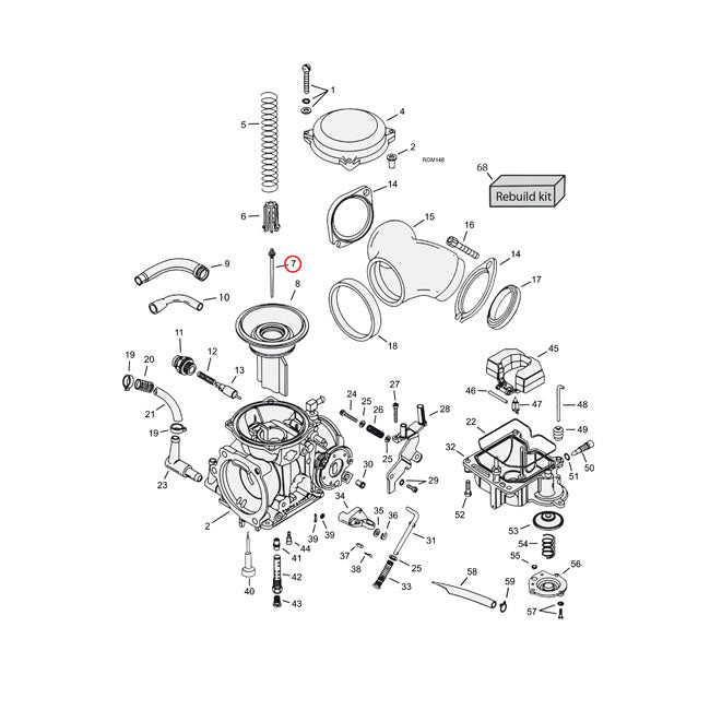 Needle Jet Mid-Range CV Carburetor N72R