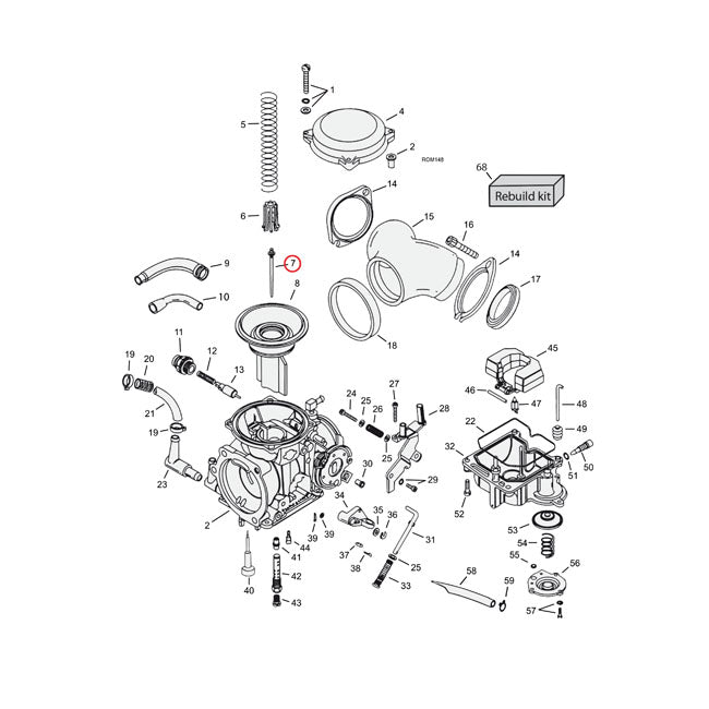 Needle Jet Mid-Range CV Carburetor N65C