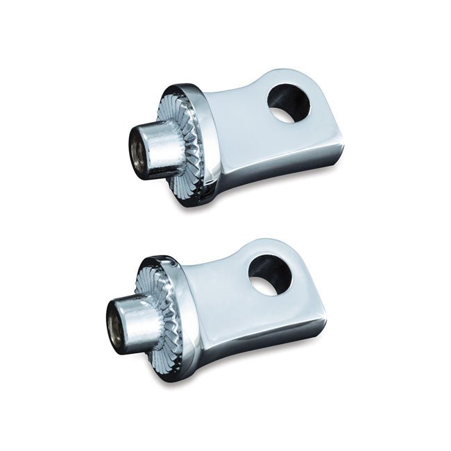 Front Footpeg Adapters Splined Chrome