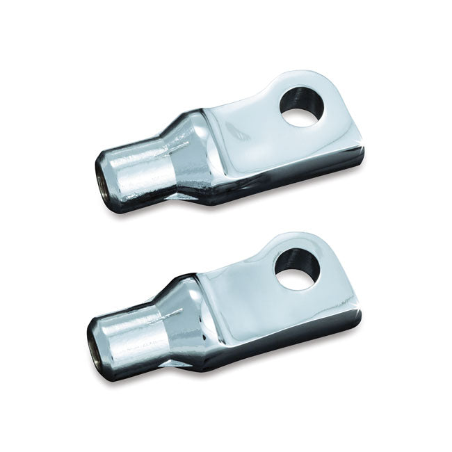 Front Footpeg Adapters Tapered Chrome