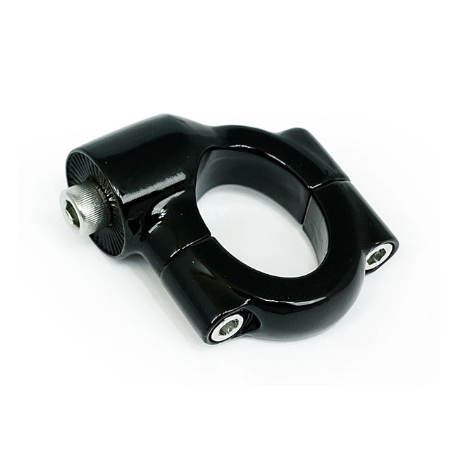 Side Mount License Plate Clamp Gloss Black For 08-11 FXCW/C Rockers