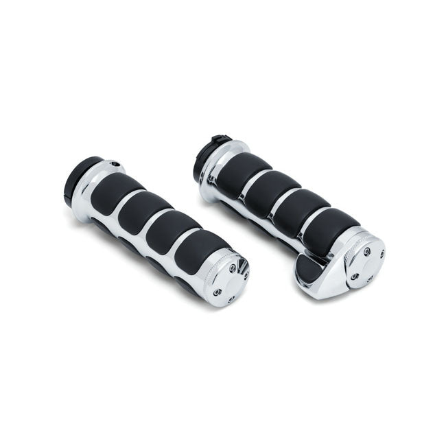 Premium ISO-Grips Chrome Accent Rings For 81-21 H-D With Dual Throttle Cables