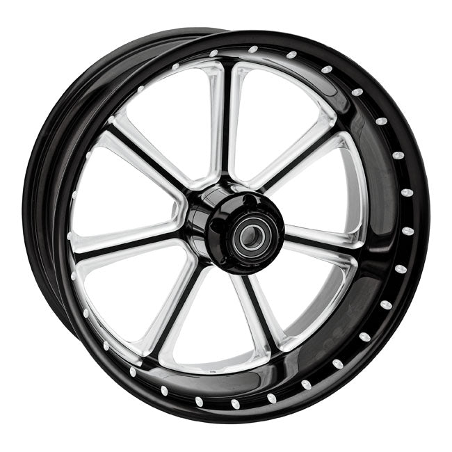 Diesel Front Wheel Forged Black Contrast Cut - 3.5 X 26 For 08-21 Touring, Tri-Glide Ultra, FLRT Freewheeler