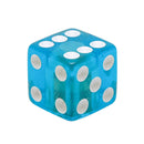 Valve Stem Caps Dice Clear Blue