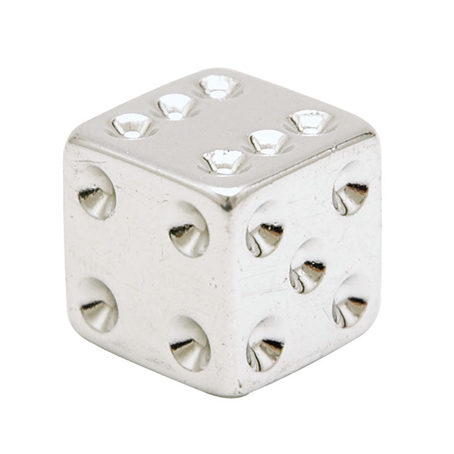 Valve Stem Caps Dice Chrome