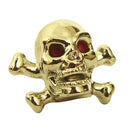 Valve Stem Caps Skull Head Gold