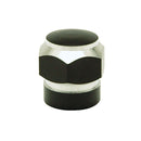 Valve Stem Caps Alloy Twotone Hex Black