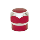 Valve Stem Caps Alloy Twotone Hex Red