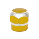 Valve Stem Caps Alloy Twotone Hex Gold