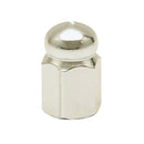 Valve Stem Caps Alloy Hex Domed Silver
