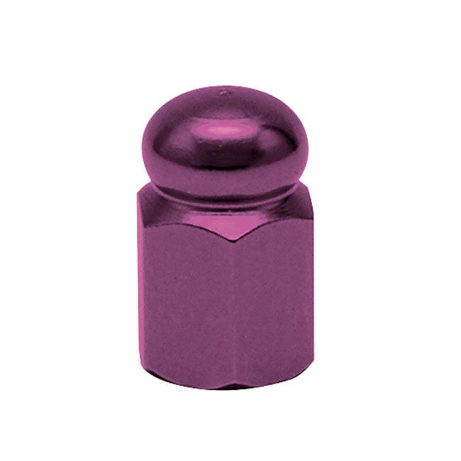 Valve Stem Caps Alloy Hex Domed Purple