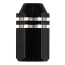 Valve Stem Caps Black Alloy Two Tone Hex Straight