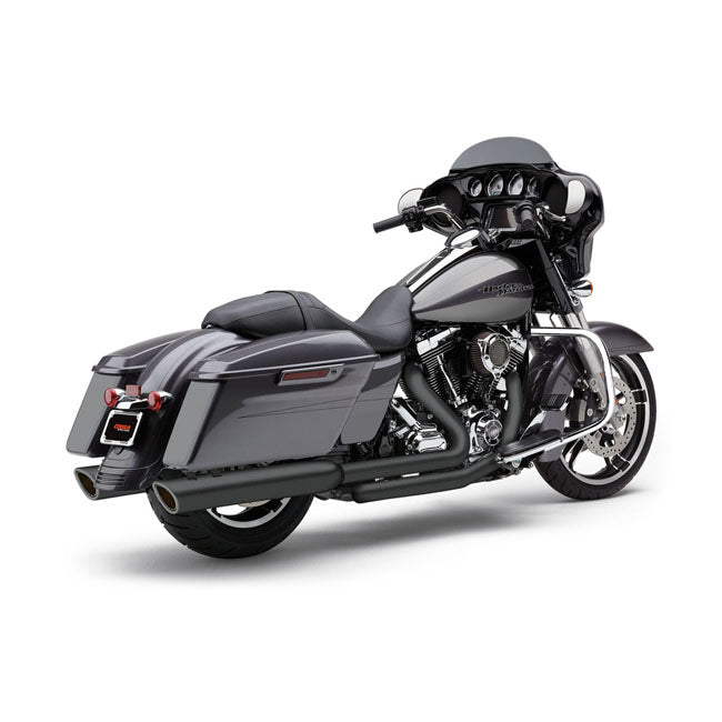 909 Twins Slip-On Mufflers Black - 4 Inch For 95-16 FLT/Touring NU