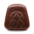 Vintage Sissy Bar Back Pad Brown Diamond - 9 x 8 Inch