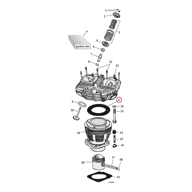 Cylinder Head Gasket Set - 3 5/8 Big Bore For 66-84 Shovel NU