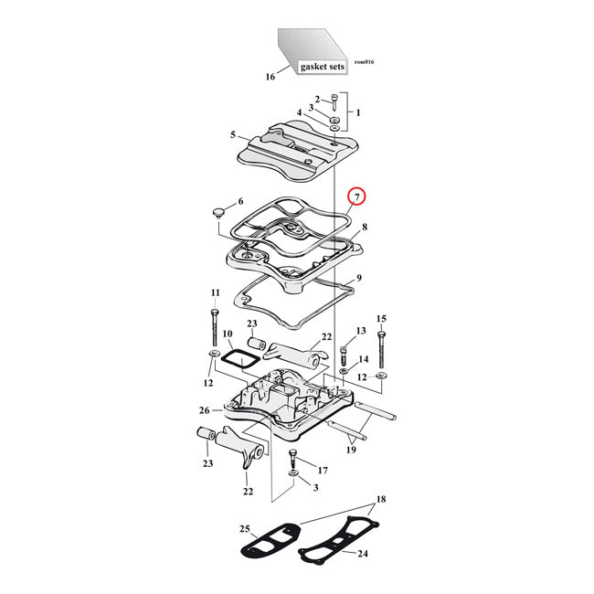 Upper Rocker Cover Rubber Gaskets For 86-90 XL NU