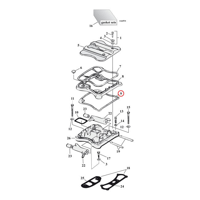 Lower Rocker Cover Rubber Gaskets For 86-90 XL NU