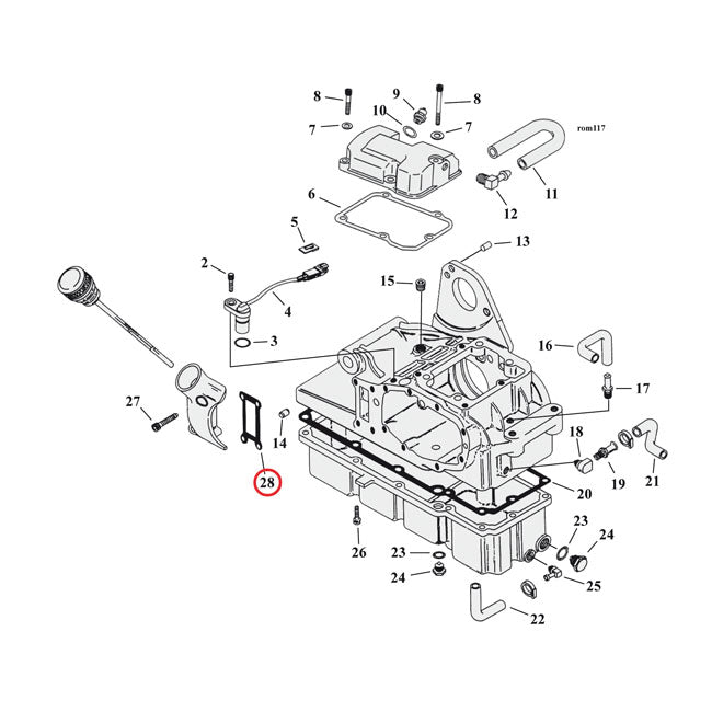 Transmission Oil Tank Filler Spout Gasket Fiber For 93-06 FLT / Touring NU