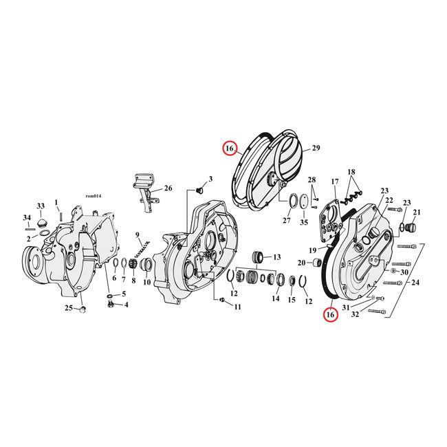 Gaskets Primary Cover .031" Paper For 67-76 XLH