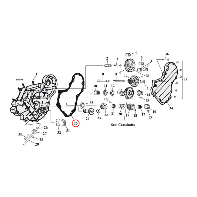 Cam Cover AFM Gasket .032 Inch For 41-69 B.T. NU