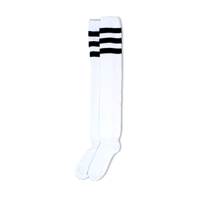 Ultra High Old School Socks Triple Black Striped