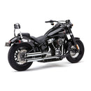 NH Series 3 Inch Slip-On Mufflers Chrome For Softail: 18-20 FXBR/S Breakout