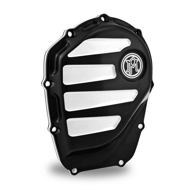 Scallop Cam Cover Black Anodized Contrast Cut For 18-22 Softail