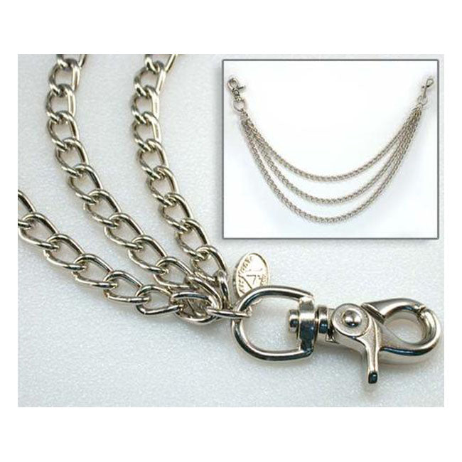 Splicer Chrome Triple Wallet Chain