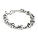 Flat Skull Chain Bracelet