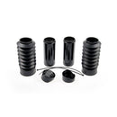 6 Pieces Fork Tube Cover Kit Gloss Black Logo For 18-21 Softail FXBR/S Breakout