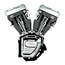 Low Compression Block TC Engine Black / Chrome - 4-1/8" Bore 124" Long