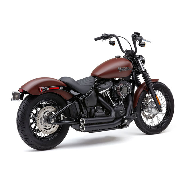 Speedster Shorts RPT Exhaust Black For Softail: 18-20 NU FLDE Deluxe