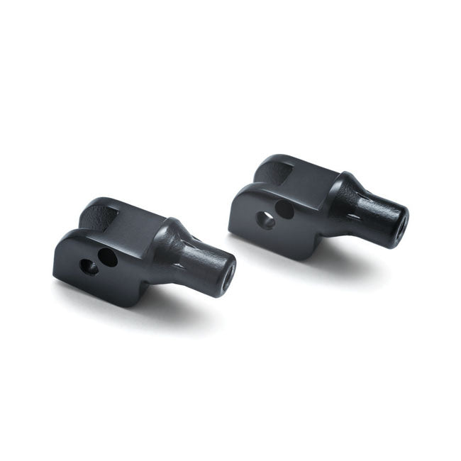 Tapered Footpeg Adapters Satin Black For Ducati: 15-20 Scrambler Models