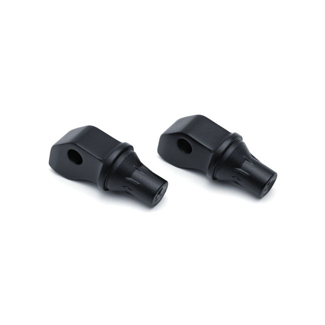 Tapered Footpeg Adapters Satin Black For Front: 15-20 Indian Scouts Rider Peg Mounts