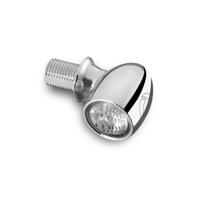 Bullet Atto LED Turn Signal Chrome Clear Lens ECE Approved