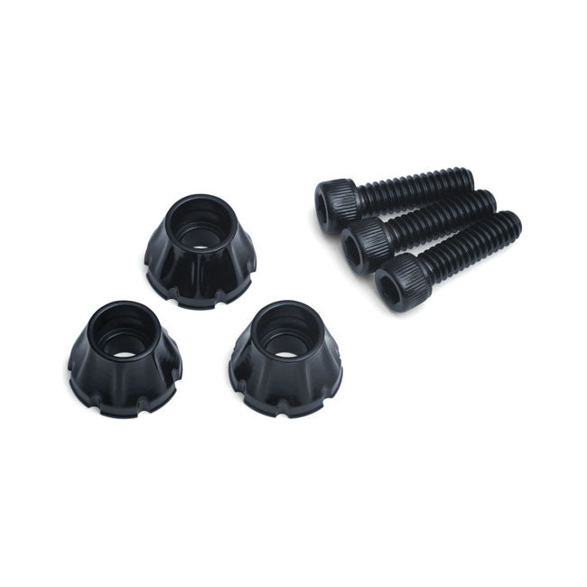 Decorative Windshield Screws Gloss Black For 96-13 Electra Glides, Street Glides & Trikes NU