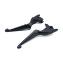 ISO Handlebar Lever Set Gloss Black For 14-16 Electra Glides, Street Glides