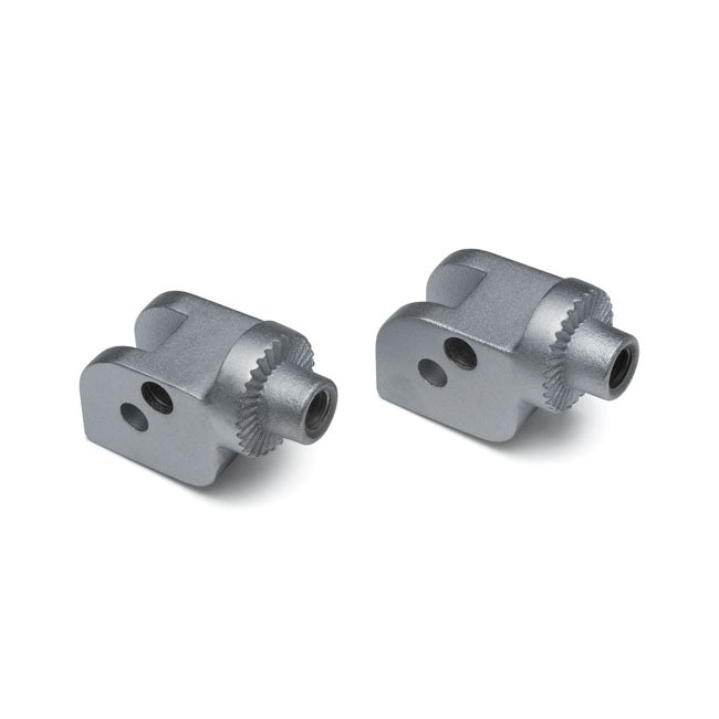 Splined Peg Adapters Silver For Ducati: 15-19 Ducati Scrambler