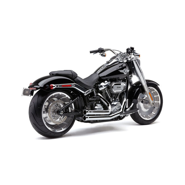 Speedster 909 Exhaust Chrome For Softail: 18-20 FLFB/S Fatboy, FXBR/S Breakout