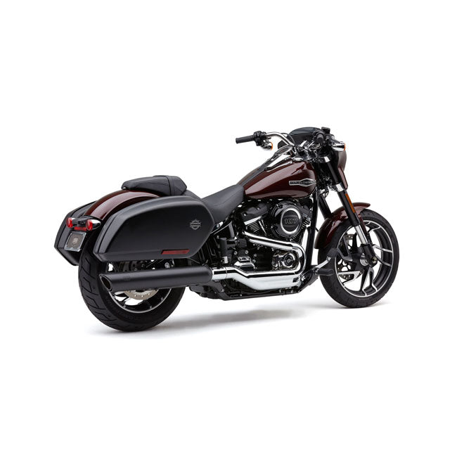 909 Twins Slip-On Mufflers Black - 4 Inch For 18-21 Softail FLSB Sport Glide