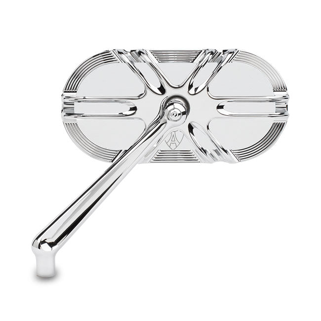 Deep Cut Caged Left Hand Mirror Chrome