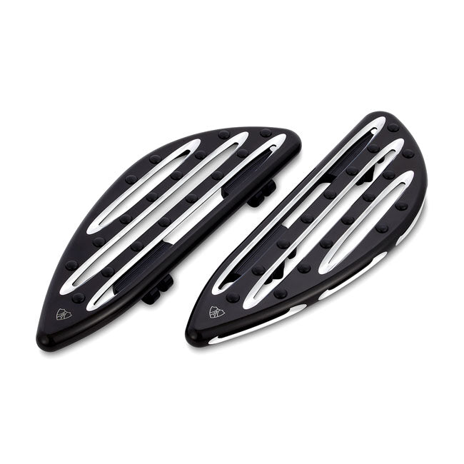 Deep Cut Driver Floorboards Black For 14-20 Indian Chief, Chieftain, Springfield, Roadmaster