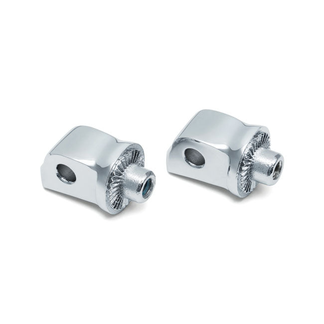 Splined Male Rear Mount Peg Adapters Chrome