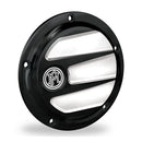 Scallop Derby Cover Black Contrast Cut For 16-22 Touring, Trike